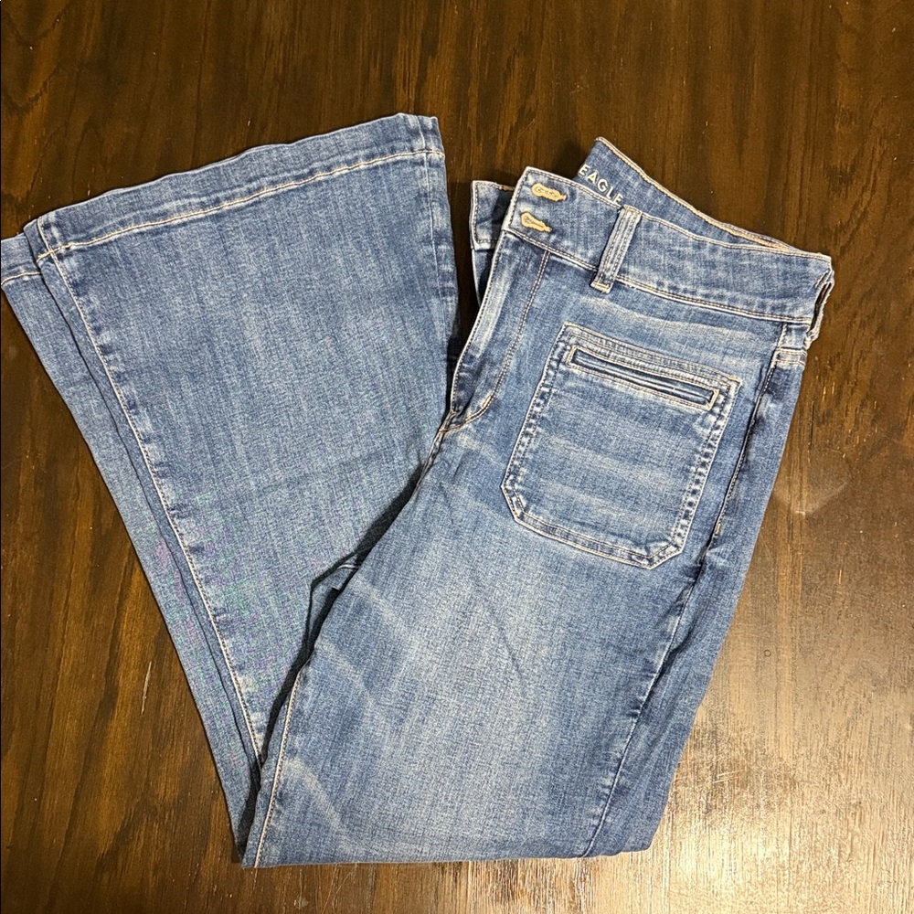 American Eagle Outfitters Hi Rise Flare Jeans